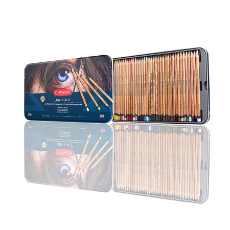 Foto ilustrativa Lápis de Cor Permanente Lightfast 36 Cores Estojo Lata Novas Cores