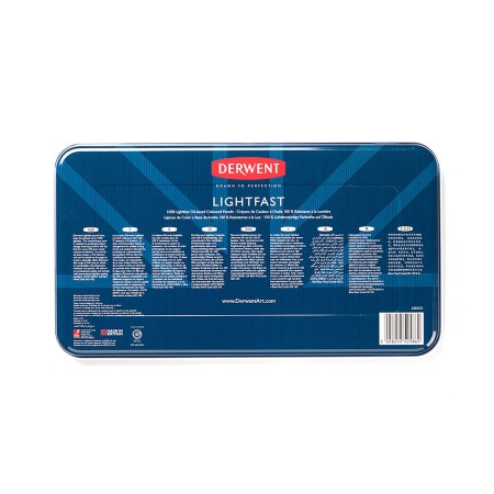 Foto ilustrativa Lápis de Cor Permanente Lightfast 36 Cores Estojo Lata Novas Cores