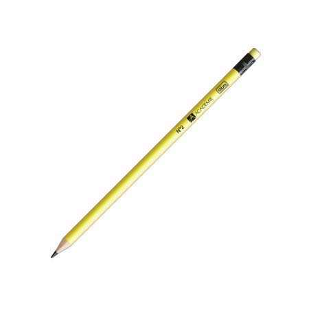 Foto ilustrativa Lápis Preto Redondo com Borracha N.2 Académie Neon