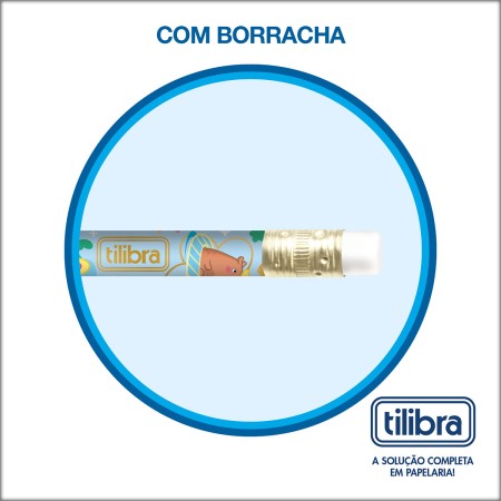 Foto ilustrativa Lápis Preto Redondo com Borracha N.2 Capyclub - Blister com 4 Unidades