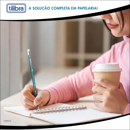 Foto ilustrativa Lápis Preto Redondo com Borracha N.2 Snoopy - Blister com 4 Unidades