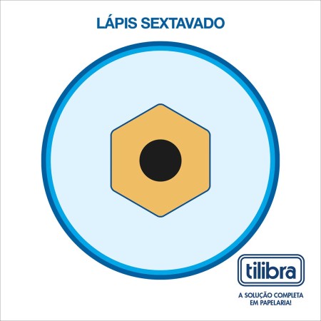 Foto ilustrativa Lápis Preto Sextavado Nº2 D+ - Blister com 4 Unidades