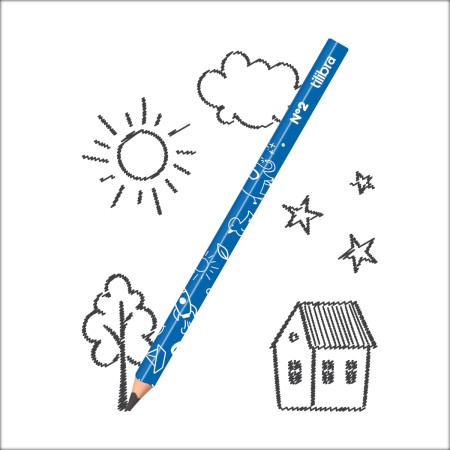 Foto ilustrativa Lápis Preto Triangular Jumbo N.2