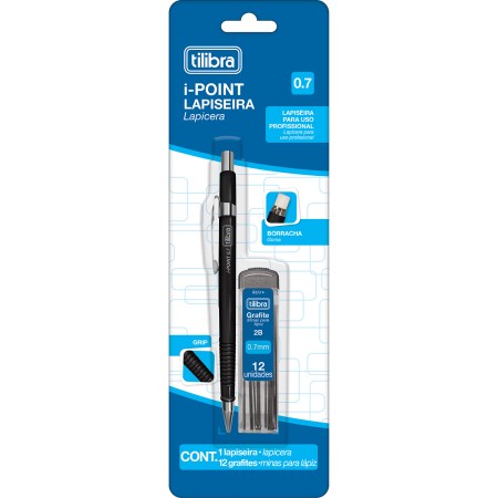Foto ilustrativa Lapiseira 0.7mm i-Point Cores Sortidas - Blister com 1 unidade