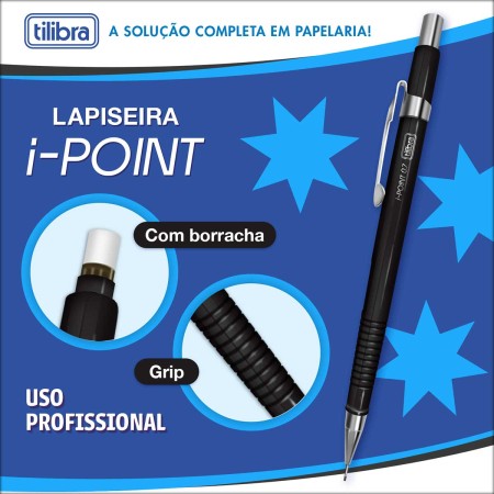 Foto ilustrativa Lapiseira 0.7mm i-Point Preta