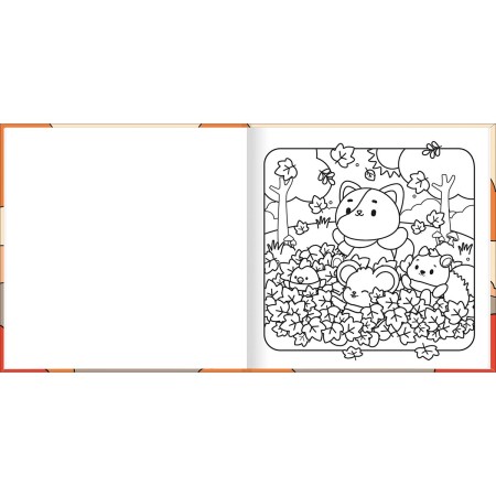 Foto ilustrativa Livro Colorir Relax Seasons 46 Folhas