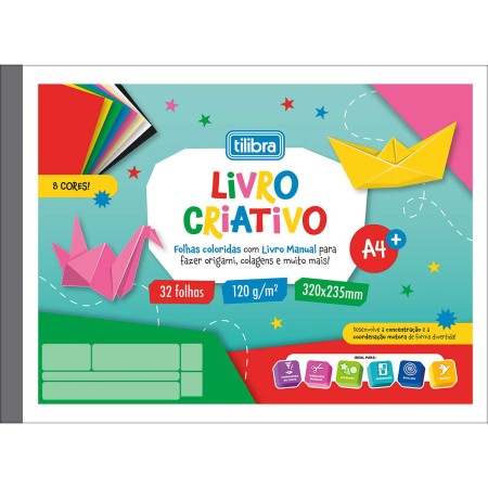Foto ilustrativa Livro Criativo A4+ 120g/m² Tilibra 32 Folhas
