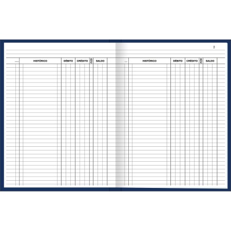 Foto ilustrativa Livro de Conta Corrente Capa Dura Grande 100 Folhas