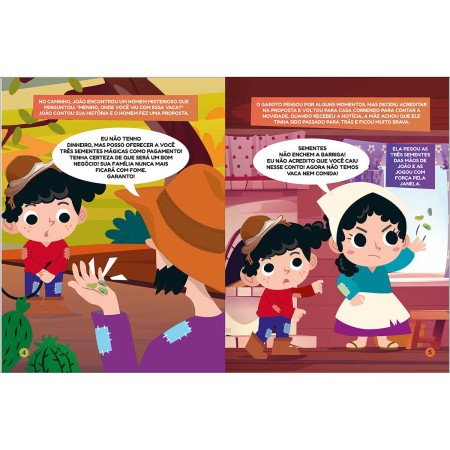 Foto ilustrativa Livro de História Era Uma Vez A João e o Pé de Feijão 8 Folhas