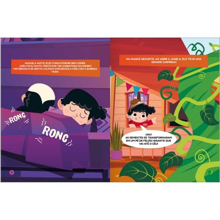 Foto ilustrativa Livro de História Era Uma Vez A João e o Pé de Feijão 8 Folhas