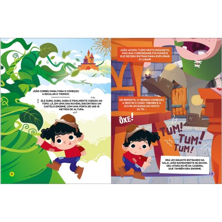 Foto ilustrativa Livro de História Era Uma Vez A João e o Pé de Feijão 8 Folhas