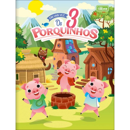 Foto ilustrativa Livro de História Era Uma Vez Os 3 Porquinhos 8 Folhas