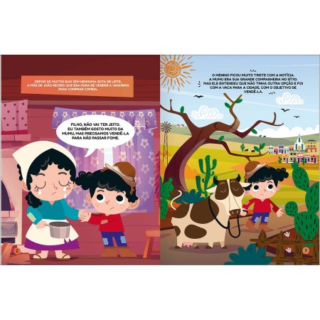 Foto ilustrativa Livro de História João e o Pé de Feijão 8 Folhas