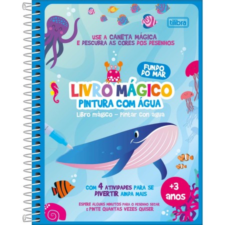 Foto ilustrativa Livro Mágico para Pintura com Água - Fundo do Mar