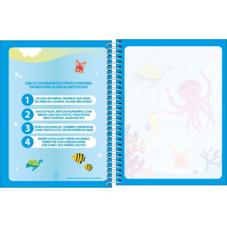 Foto ilustrativa Livro Mágico para Pintura com Água - Fundo do Mar