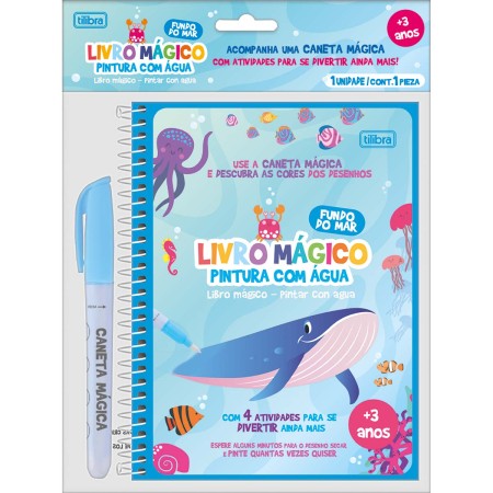 Foto ilustrativa Livro Mágico para Pintura com Água - Fundo do Mar