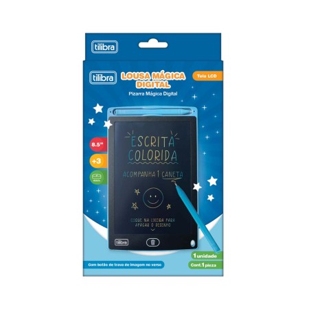 Foto ilustrativa Lousa Mágica Digital LCD 8.5 Polegadas - Escrita Colorida
