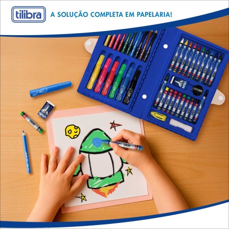 Foto ilustrativa Maleta de Pintura Infantil Nasa 42 Peças