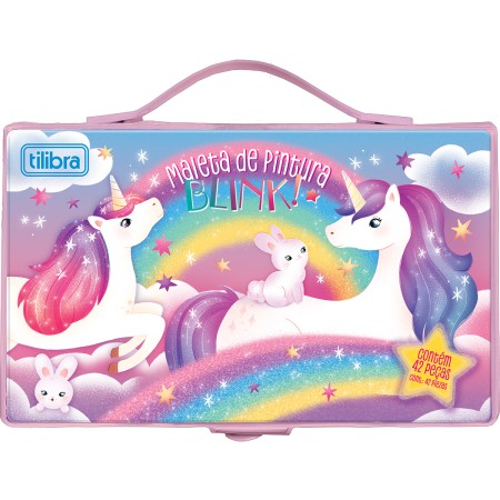 Foto ilustrativa Maleta de Pintura Infantil Unicórnio 42 Peças