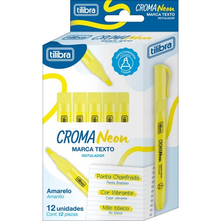 Foto ilustrativa Marca Texto Croma Amarelo Neon