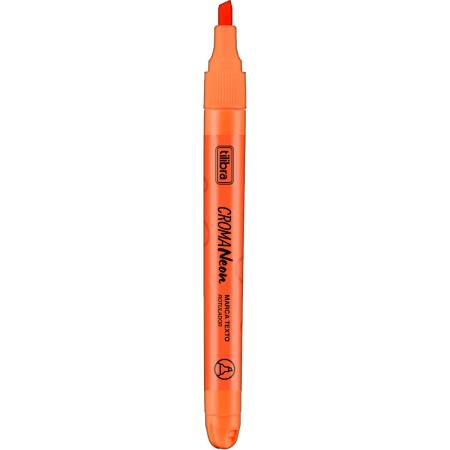 Foto ilustrativa Marca Texto Croma Laranja Neon