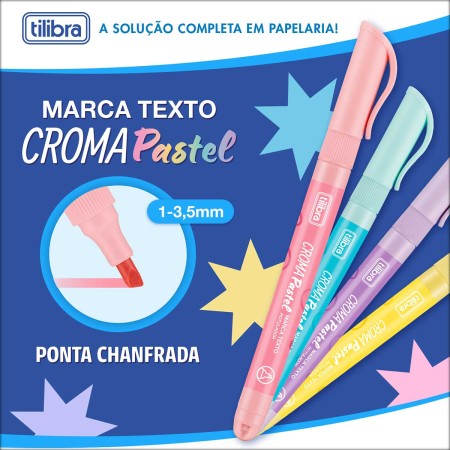 Foto ilustrativa Marca Texto Croma Pastel - Sortido