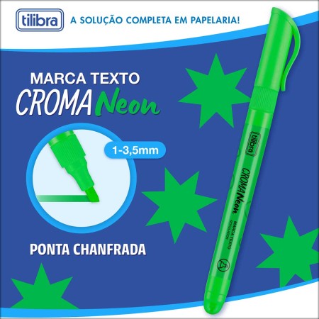 Foto ilustrativa Marca Texto Croma Verde Neon