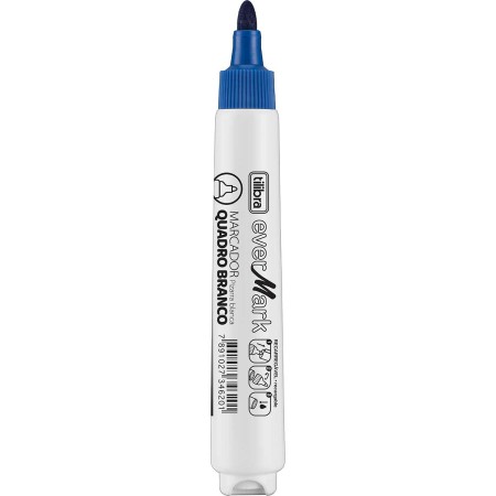 Foto ilustrativa Marcador para Quadro Branco Recarregável EverMark Azul