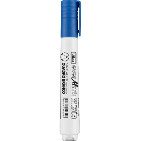 Foto ilustrativa Marcador para Quadro Branco Recarregável EverMark Azul