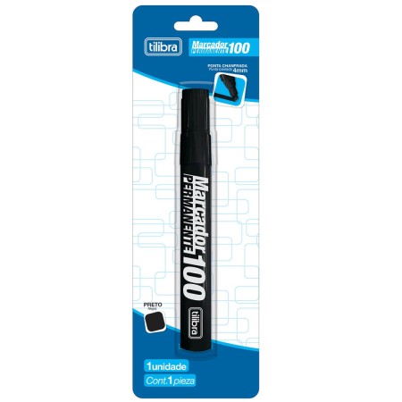 Foto ilustrativa Marcador Permanente Preto