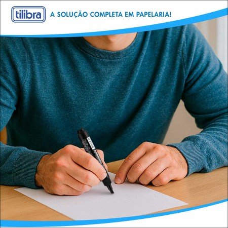 Foto ilustrativa Marcador Permanente Recarregável EverMark Preto