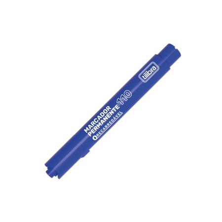 Foto ilustrativa Marcador Permanente Regarregável 110 Azul