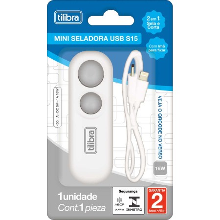 Foto ilustrativa Mini Seladora USB Cinza S15