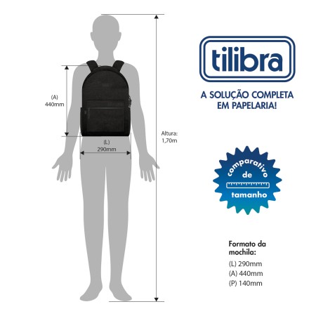 Foto ilustrativa Mochila Class Lisa MoodPack - Preta