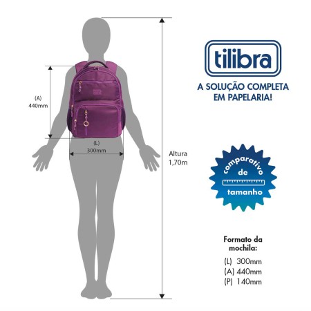 Foto ilustrativa Mochila Class Lisa MoodPack - Roxa