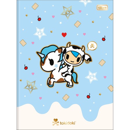 Foto ilustrativa O Caderno Brochura Capa Dura Universitário Tokidoki Moofia 80 Folhas