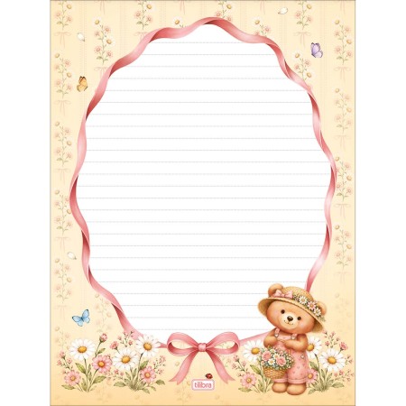 Foto ilustrativa Papel de Carta com Envelopes Love Bears