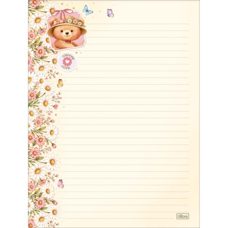 Foto ilustrativa Papel de Carta com Envelopes Love Bears