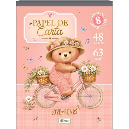 Foto ilustrativa Papel de Carta com Envelopes Love Bears
