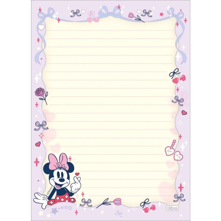 Foto ilustrativa Papel de Carta com Envelopes Minnie