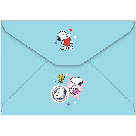 Foto ilustrativa Papel de Carta com Envelopes Snoopy