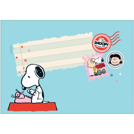 Foto ilustrativa Papel de Carta com Envelopes Snoopy