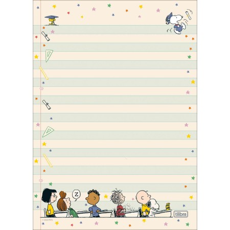 Foto ilustrativa Papel de Carta com Envelopes Snoopy