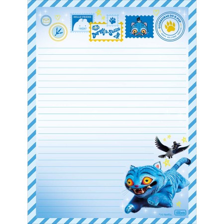 Foto ilustrativa Papel de Carta Guerreiras do KPop 48 Folhas