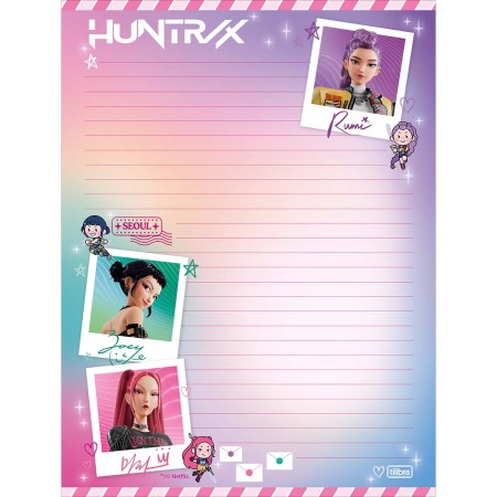 Foto ilustrativa Papel de Carta Guerreiras do KPop 48 Folhas