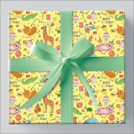 Foto ilustrativa Papel de Presente - Caixa Infantil Com 150 Rolos