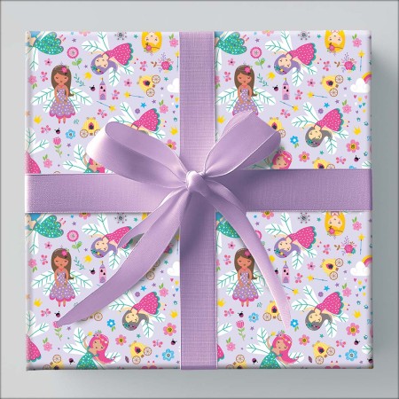 Foto ilustrativa Papel de Presente - Caixa Infantil Com 150 Rolos