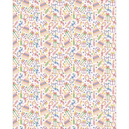 Foto ilustrativa Papel de Presente - Caixa Infantil Com 150 Rolos