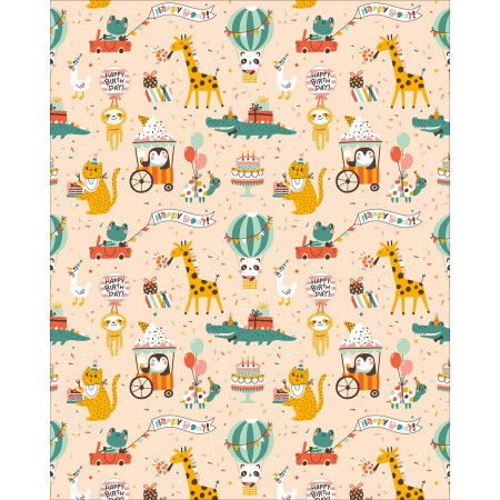 Foto ilustrativa Papel de Presente - Caixa Infantil Com 150 Rolos