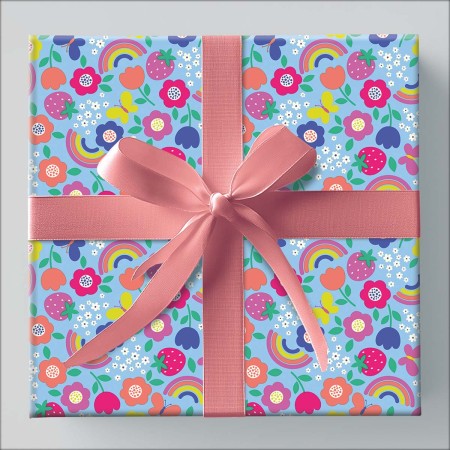 Foto ilustrativa Papel de Presente - Caixa Infantil Com 75 Rolos